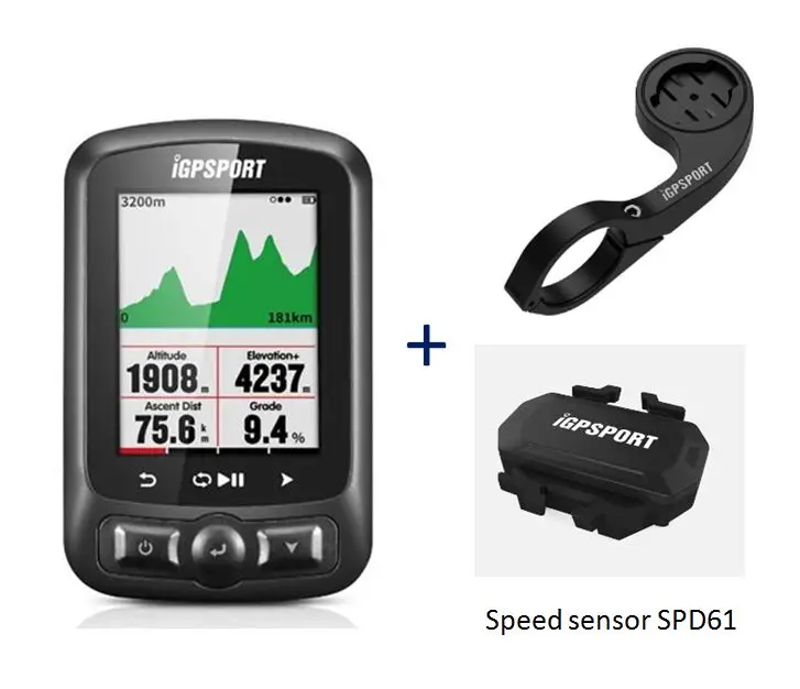 Цветной экран циклический компьютер gps iGS618 i gps порт gps трекер на велосипед навигация Спидометр IPX7 3000 часов хранения данных - Цвет: e