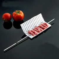 1pcs white wear string bbq accessories multi function bbq skewer machine wear meat vegetable string cooking tools accessory