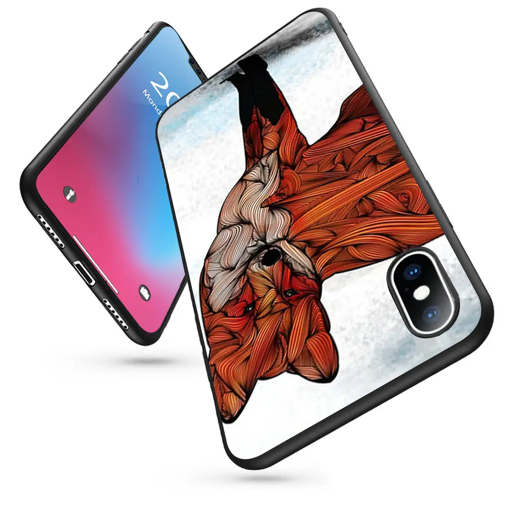 Coque red fox Soft Silicone Phone Case for iPhone 11 Pro Max X 5S 6 6S XR XS 7 8 Plus Cover | Мобильные телефоны и