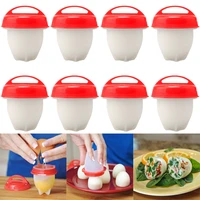 3 6 pcs egg cooker flexible silicone non stick kitchen cooking boiled eggs poachers separator steamer egg mold cup accessories
