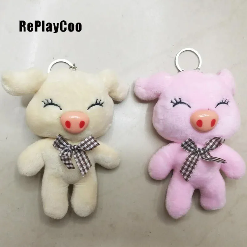 

50PCS/Lot Mini Kawaii Pigs Plush Toys Small Pendant Lovely Pig Pink Beige Couples Gifts For Wedding Children Cute Baby Toy DM096