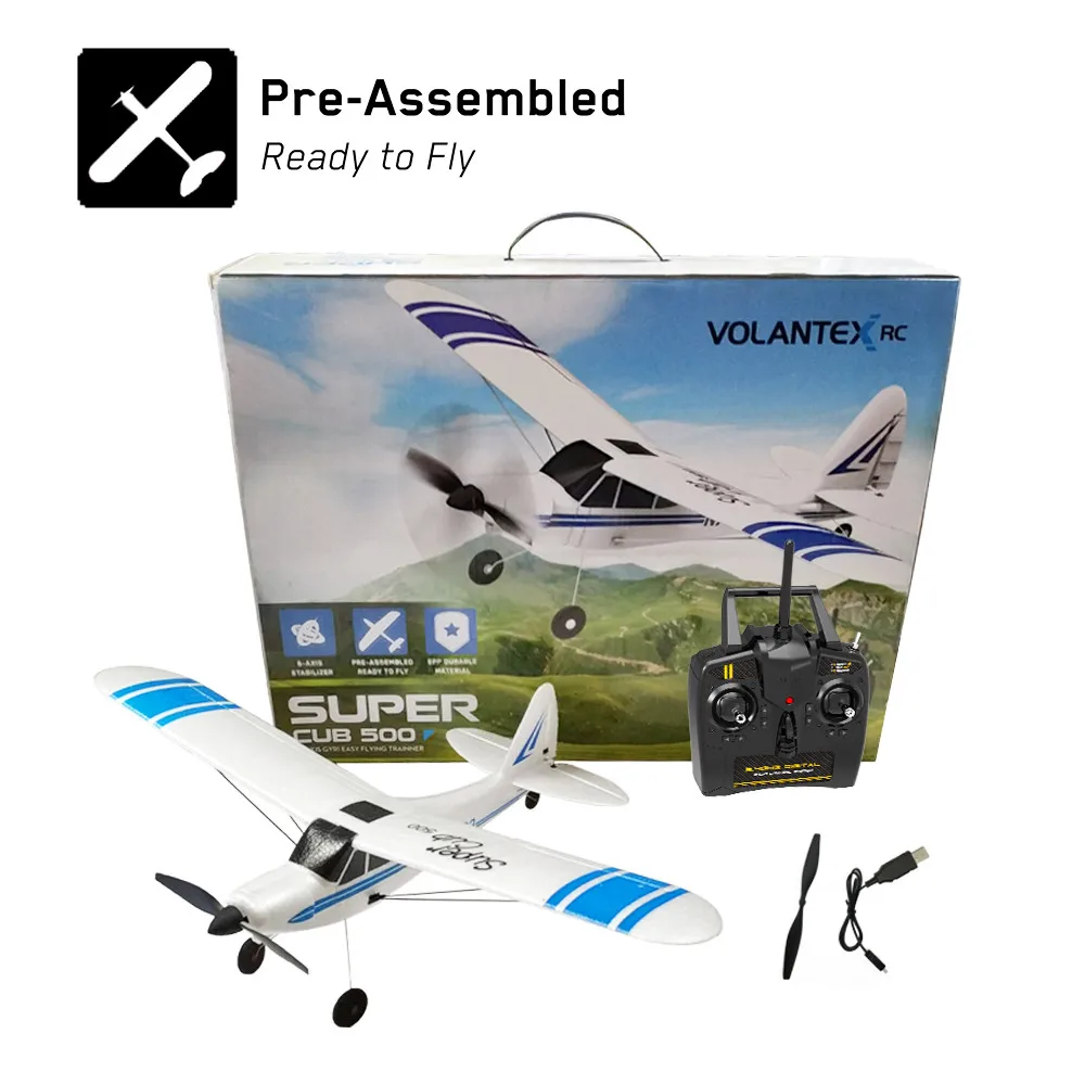 VolanteX Super Cub 500 761 3 мм размах крыльев начинающих самостабилизирующий трюк RC самолет