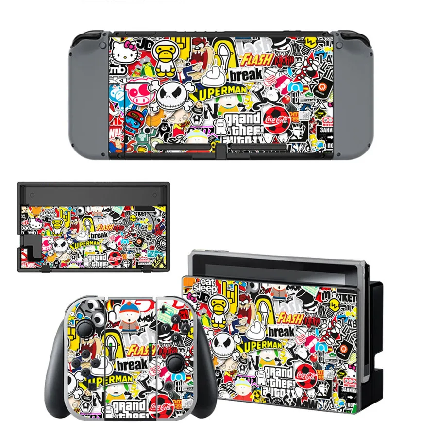 Стильная виниловая наклейка в стиле граффити для консоли Nintendo Switch NS NX и игровых