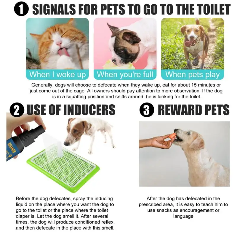 30ml Defecation Inducing Spray Pet Dog Inducer Toilet Training Puppy Positioning Potty Healthy |