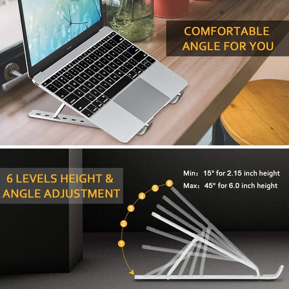 

New Laptop Stand for MacBook Pro Notebook Stand Foldable Aluminium Alloy Tablet Stand Bracket Laptop Holder for Notebook Desktop