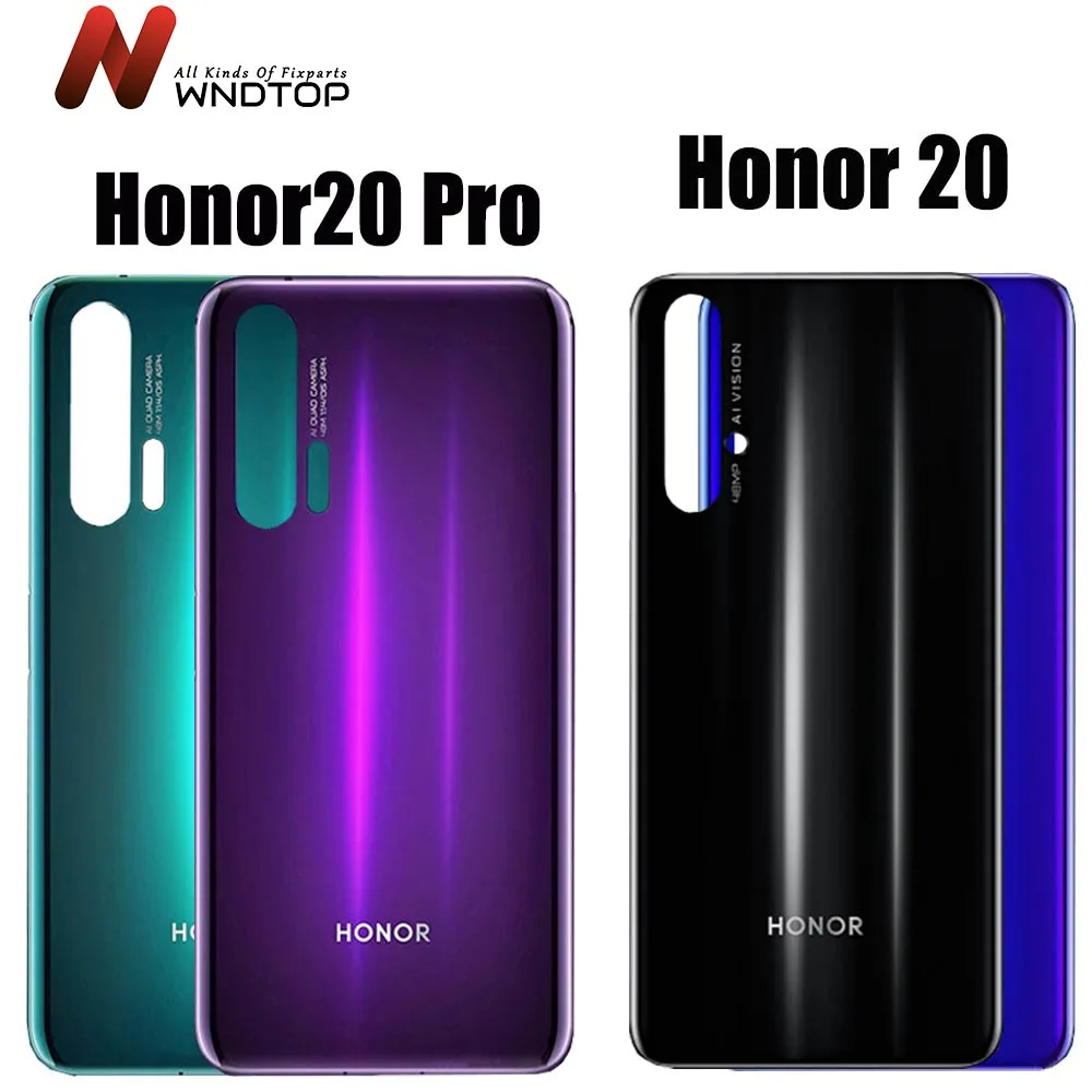 Заднее стекло для Huawei Honor 20 Pro Крышка батарейного отсека задняя панель Корпус