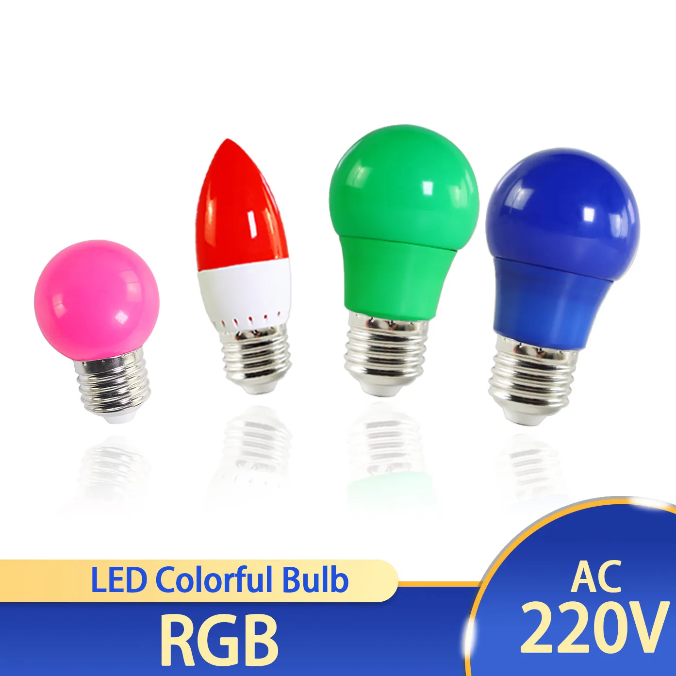 

Led Bulb E27 E14 3W 5W 7W LED Lamp RGB A60 A50 G45 C35 Led candle Light Colorful SMD 2835 AC 220V 240V Flashlight Globe Bulb