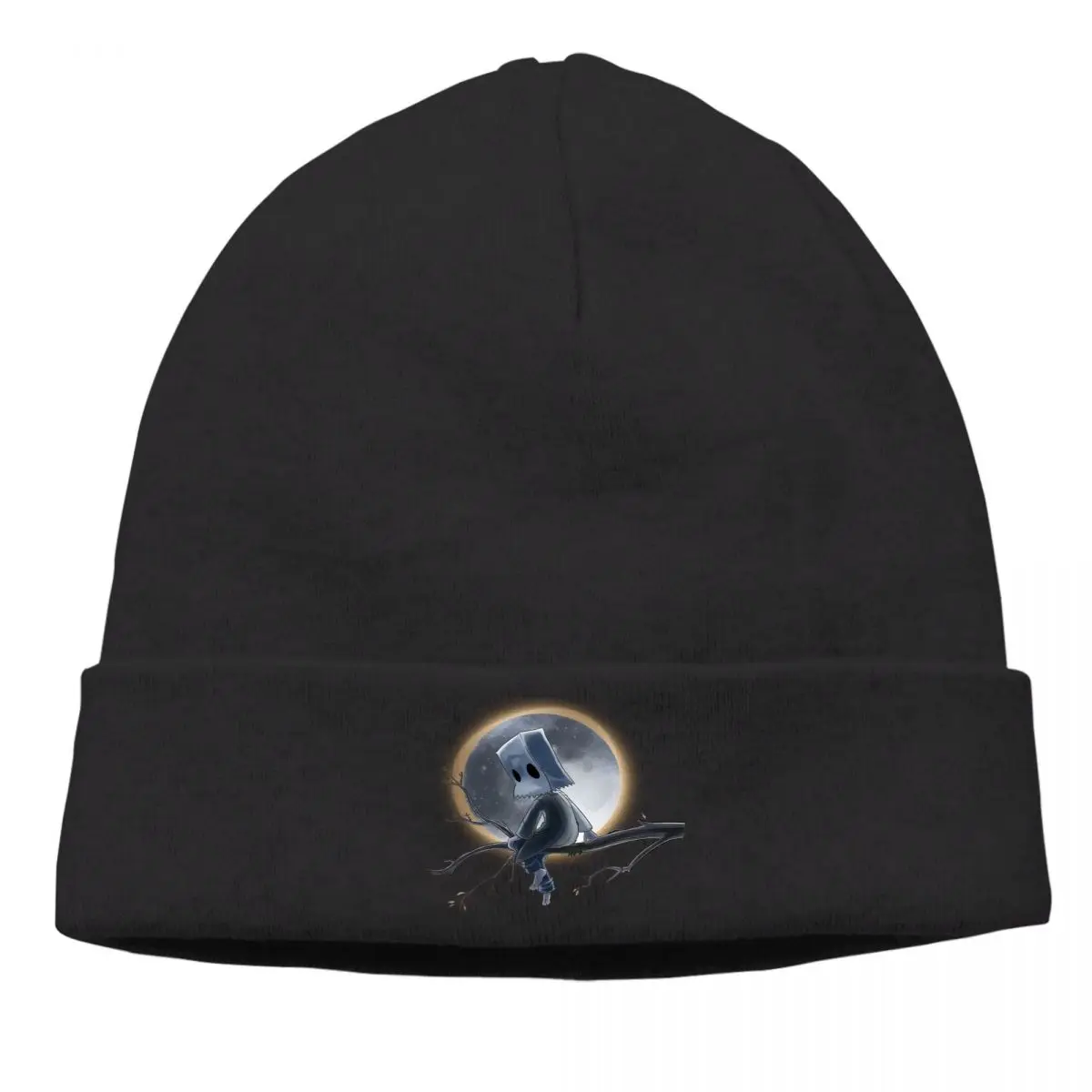 

(Thin) Little Nightmares Six Horror Game Skullies Beanies Caps Under The Moon Knitting Winter Warm Bonnet Hats Unisex Ski Cap