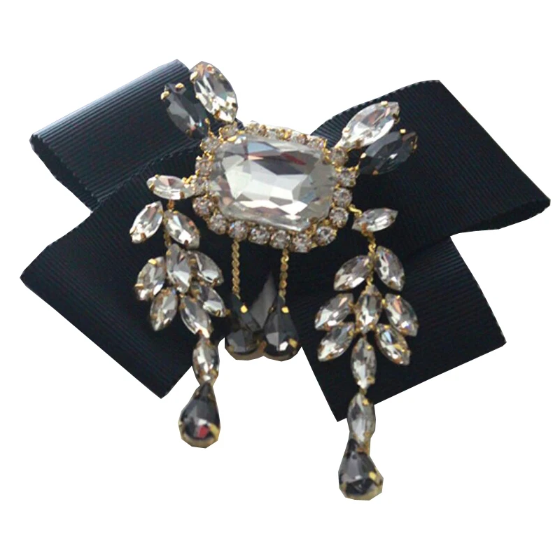 Модная большая брошь цвета шампанского с австрийским кристаллом Стразы