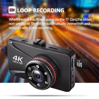 car dvr video recorder 4k 1080p night vision 150%c2%b0 wide angle 30fps full hd g sensor reversing image rear view camera dash cam