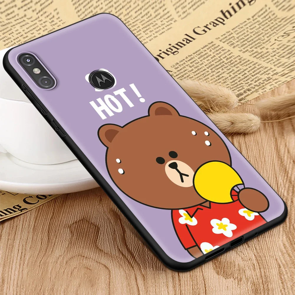

Fashion Brand Bear Luxury Coque Cover for Motorola G8 G9 G Power E6S Edge G10 G30 G9 One Fusion Plus Play 5G Silicone Case