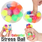 Сжимаемый стрессовый мяч для детей и взрослых, Нетоксичная цветная сенсорная игрушка, мяч для офиса и работы, антистрессовые игрушки