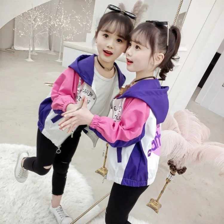 Spring Autumn Kids Coats for Girls 2019 Letter Sleeve Casual Jackets Toddler Teens Clothes Children Baseball Outerwear | Детская одежда