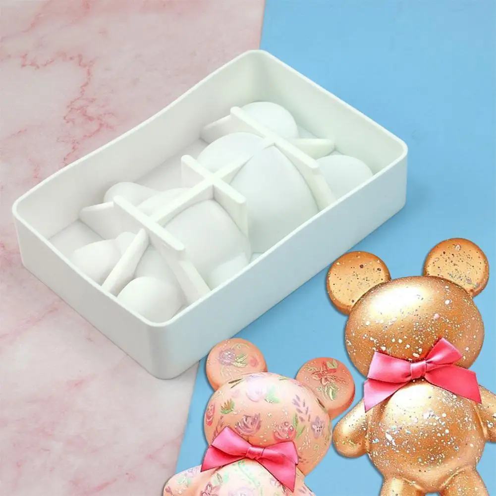 

Large Size 3D Surprise Bear Breakable Chocolate Silicone Mold DIY Creative Mousse Cake Mould For Cake Decorating Tools Bakeware