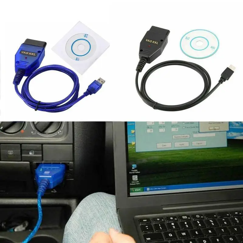 Автомобильный интерфейсный кабель OBD2 USB Φ KKL 409 1 автомобильный диагностический