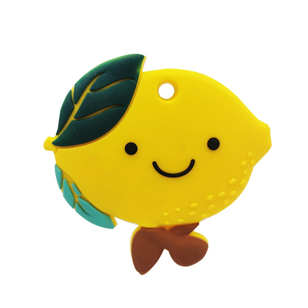 

Creative Puzzle Lemon Silicone Teether Cute Funny Food Grade Silicone Teether Cartoon Shape Soft Texture and Durable грызунок