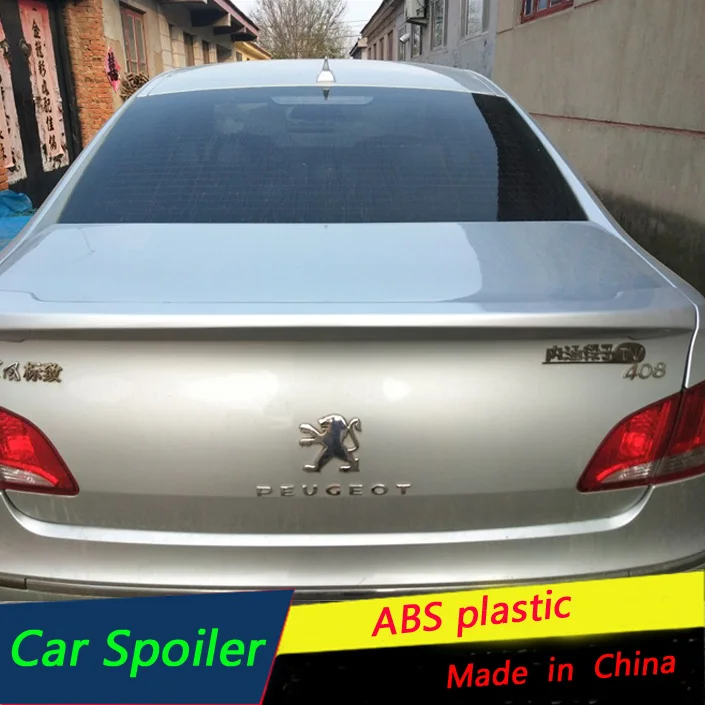 Спойлер для Peugeot 408 из АБС материала праймер заднего крыла автомобиля