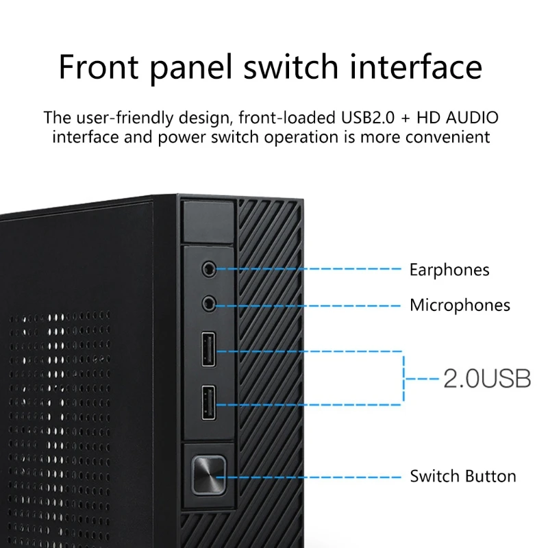HTPC чехол Mini ITX игровой ПК Шасси Настольный микрошасси домашний кинотеатр