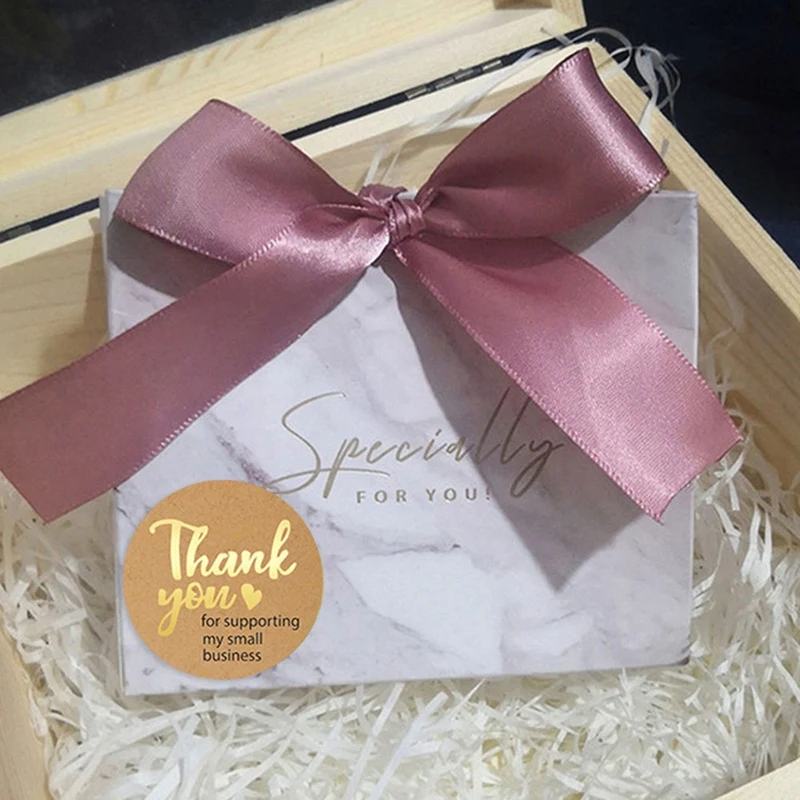 

Kraft Paper Hot Stamping Thank You Sticker Baking Sealed Envelope Sealed Label Business Packaging Decoration