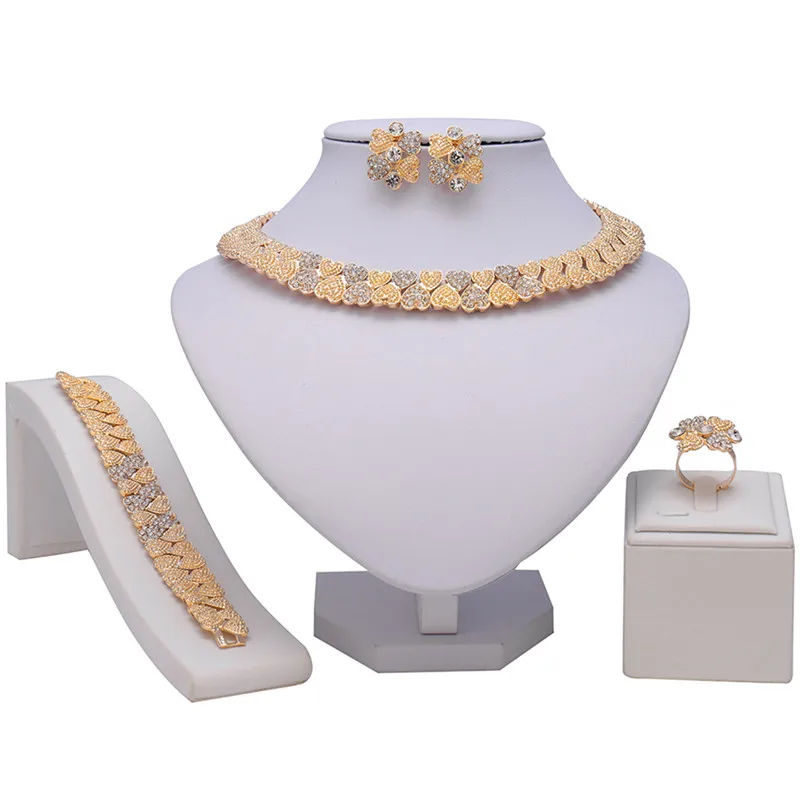 

ZuoDi Exquisite Dubai Gold Women costume Jewelry Set Wholesale Nigerian Wedding designer Jewelry Set African Bridal Jewelry Set