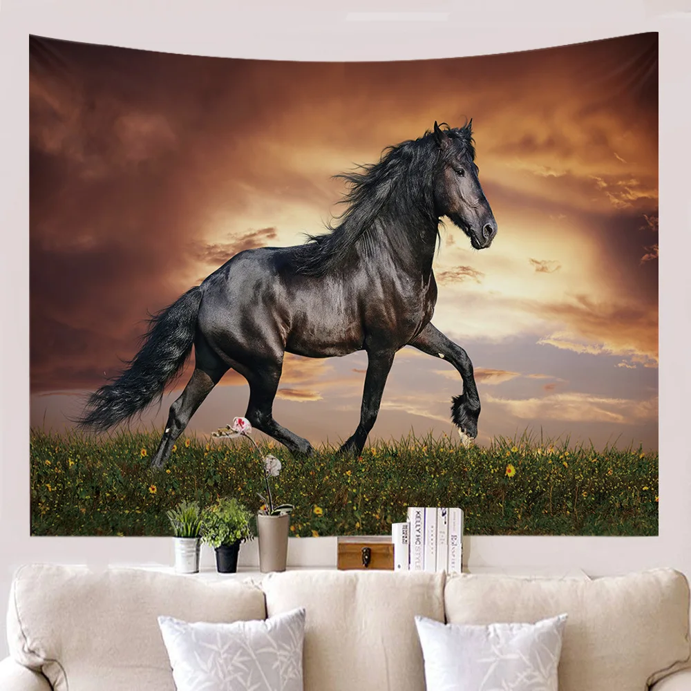 Настенный Гобелен Pentium с принтом лошадей гобелен в стиле хиппи картина маслом