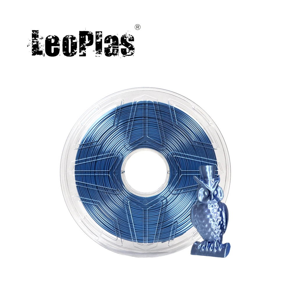 

LeoPlas 1.75mm Ultra Silver Blue Silk PLA Filament 1kg For 3D Printer Pen Consumables Printing Supplies Plastic Material