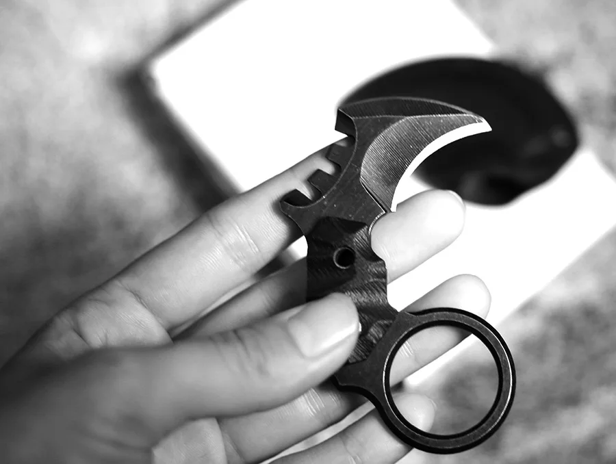 Мини EDC небольшой зажим челюсти Karambit Открытый выживания тренировочный