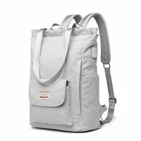 waterproof 15 6 inch stylish laptop backpack korean fashion leisure bagpack unisex casual oxford canvas usb computer school bag