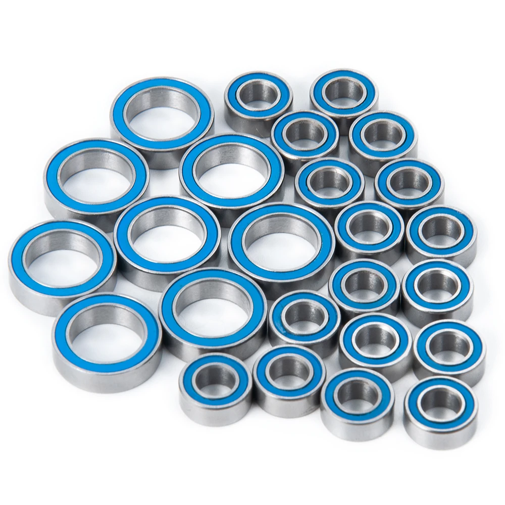 

AXSPEED Chrome Steel Ball Bearing Blue Rubber Sealed 25Pcs Bearings Set for 1/10 Redcat Gen7 RC Car Upgrade Parts