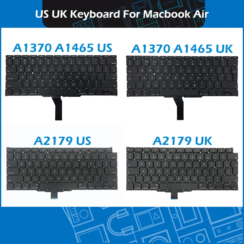 Клавиатура A1370/A1465/A1369/A1466/A1534/A2179/A2337 для Macbook Air Retina сменная английская клавиатура