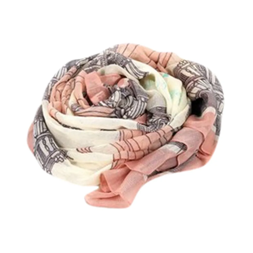 SAGACE шарф женский зимний теплый повседневный элегантный длинный хлопковый Принт