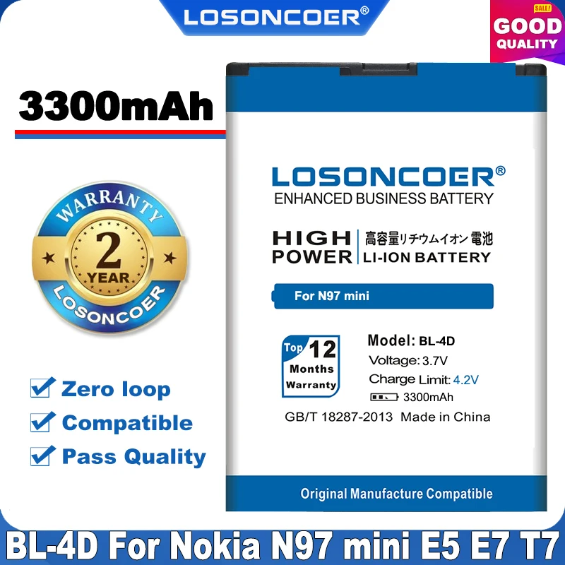 Аккумулятор LOSONCOER для телефона 100% оригинал высокое качество 3300 мАч литий ионный