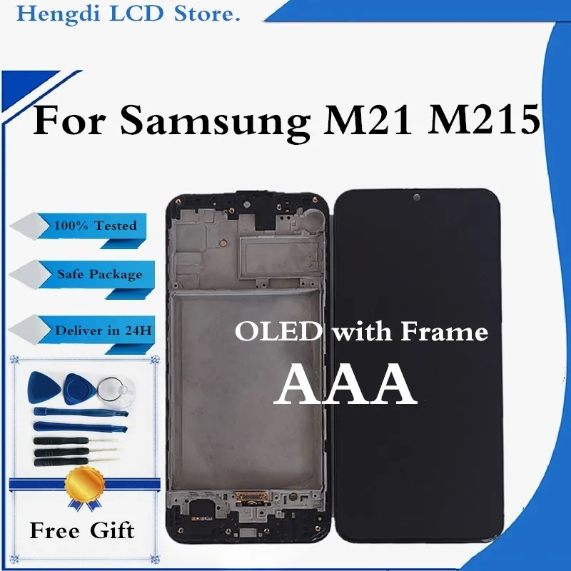ЖК дисплей для Samsung M21 M215F Дисплей сенсорный экран дигитайзер в сборе с