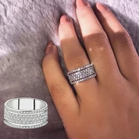 gorgeous women wedding rings sapphire 925 silver jewelry size 5 10 fashion white