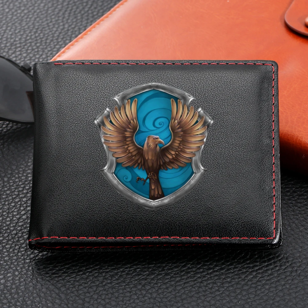 Кошелек мужской из мягкой кожи Модный бумажник с узором орла складной короткий