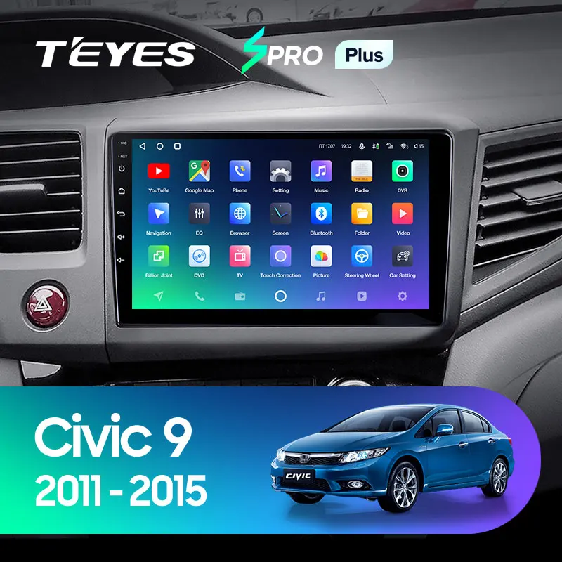 TEYES SPRO Plus Штатная магнитола For Хонда Цивик 9 Honda Civic FB FK FD 2011 2015 Android 10 до 8 ЯДЕР 4 + 64ГБ