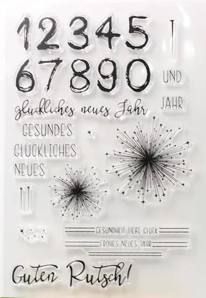 Немецкий цифровой Прозрачный штамп или для DIY скрапбукинга/изготовления