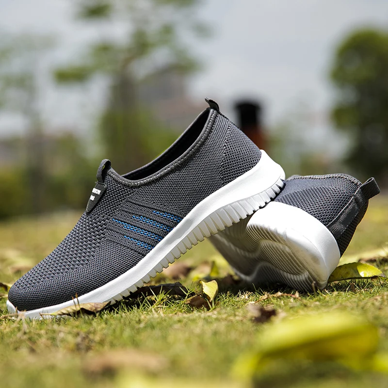 NIKEZI унисекс удобные плоские слипоны для пожилых людей мужчин и женщин уличные