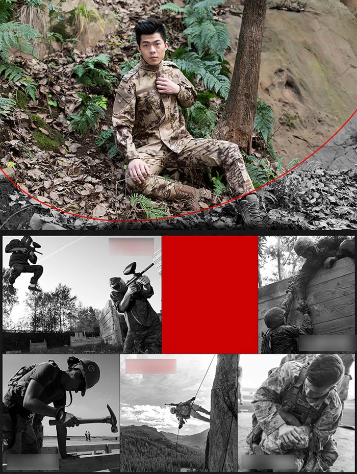 5 видов цветов, Мужская армейская Военная униформа, Тактический Костюм ACU, спецназ, боевая рубашка, пальто, штаны, комплект, камуфляжная одежда для солдат