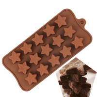 silicone chocolate mold shape of 3d star food grade silicone non stick for chocolate candy fudge cake decoration ice jelly
