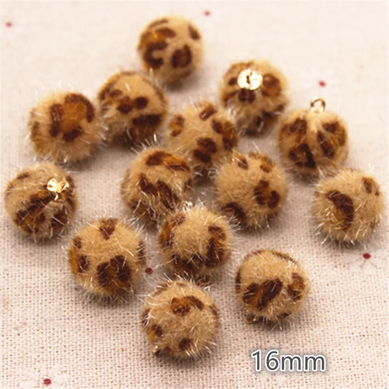 20 шт. 16 мм смешанные цвета леопардовый искусственный шарик подвеска для дома сада