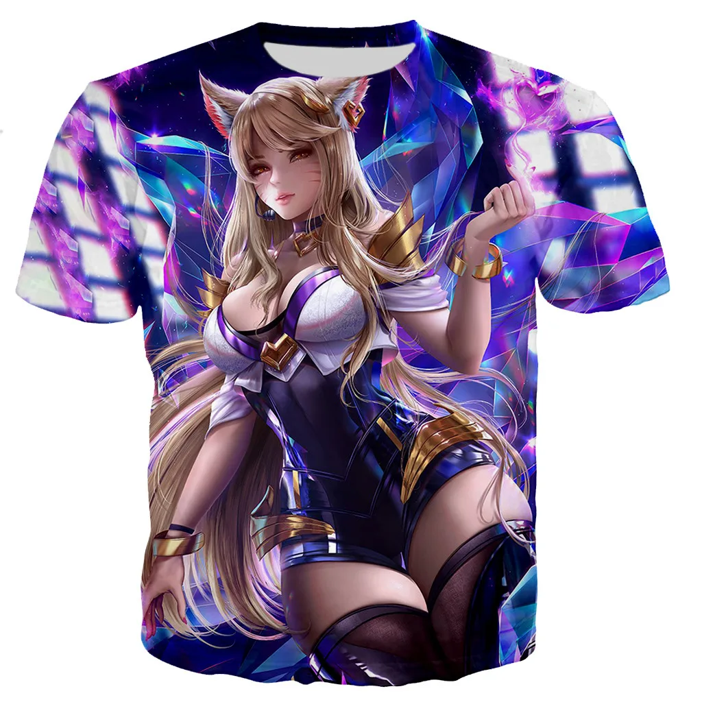 

Popular Game League Of Legends 3D Printed T-Shirt Men And Women Sexy Ali T-Shirt Casual Harajuku Style T-shirt Street Clothing