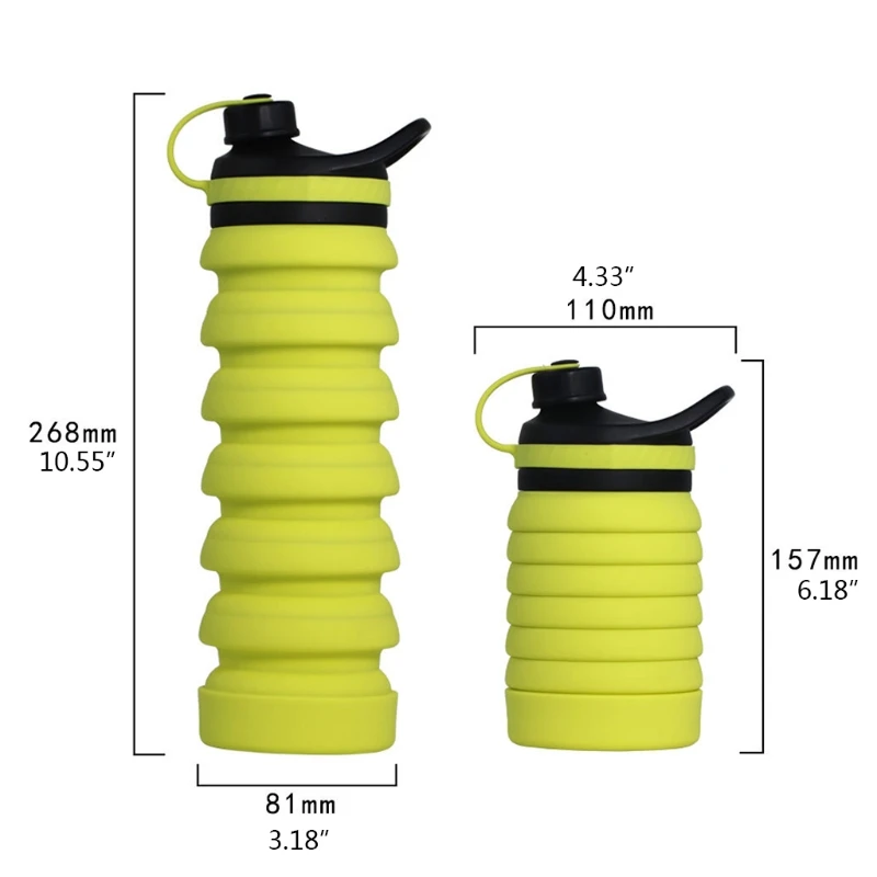 

Water Bottle Collapsible Reusable Foldable Water Bottles for Travel Gym Camping 124E