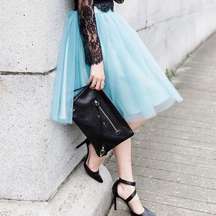 

Tulle Skirt Blue Short Skirt Fashion Clothes Casual dance evening dress