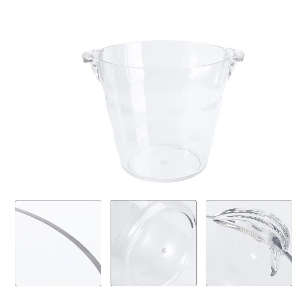 

1pc Acylic Ice Cube Storage Bucket Professional Acrylic Ice Bucket Transparent