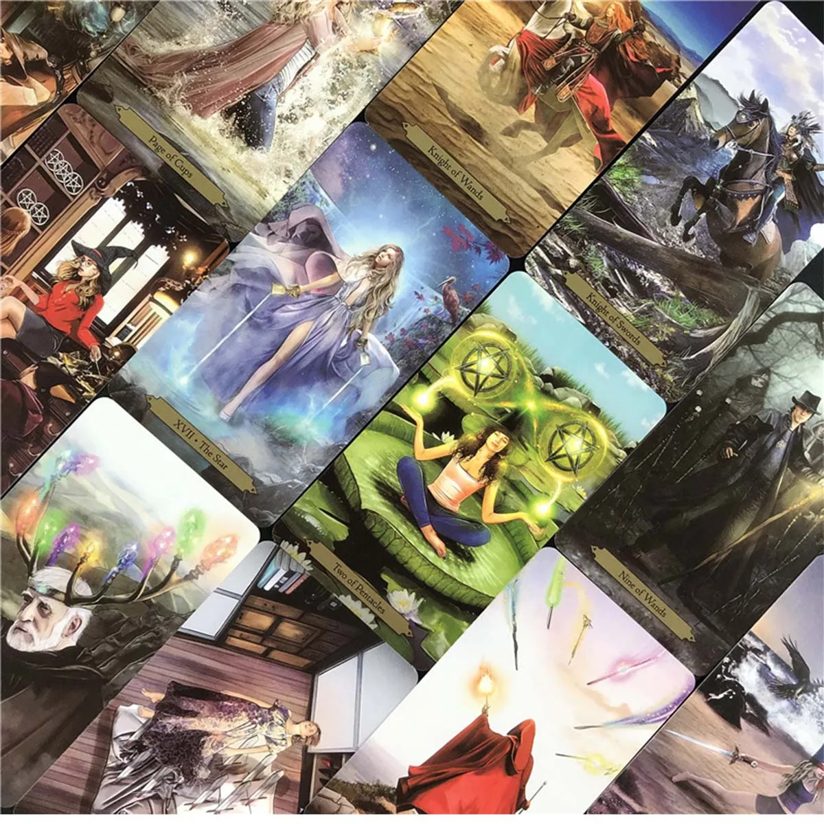 

78 cards Wizards Tarot Cards Barbara Moore Deck card game Full English Party Board Game Divination fate tarot cards