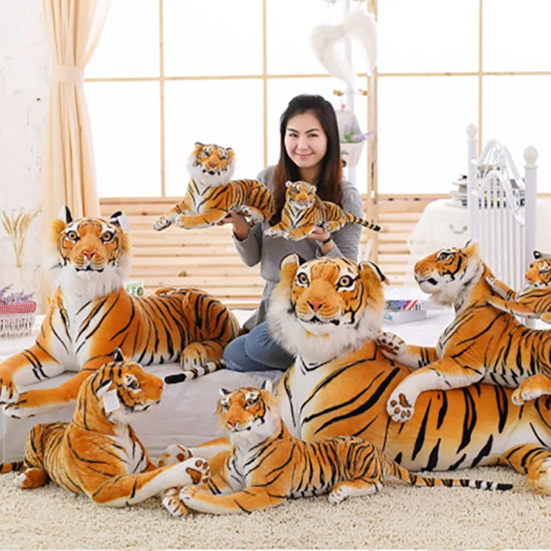 

30-110CM High Quality Giant White Tiger Stuffed Toy Baby Lovely Big Size Tiger Plush Doll Soft Pillow Children Christmas Gift