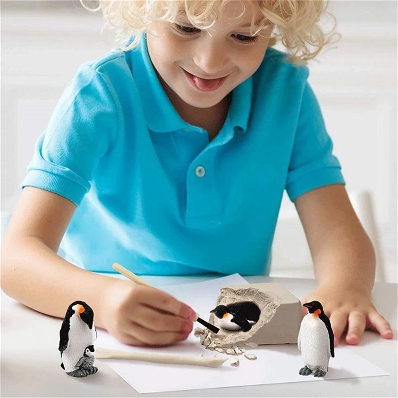

Игрушечные Пингвины строительный пластырь, модель пингвинов, научное исследование, горная игрушка для детей, подарки, головоломка, образов...