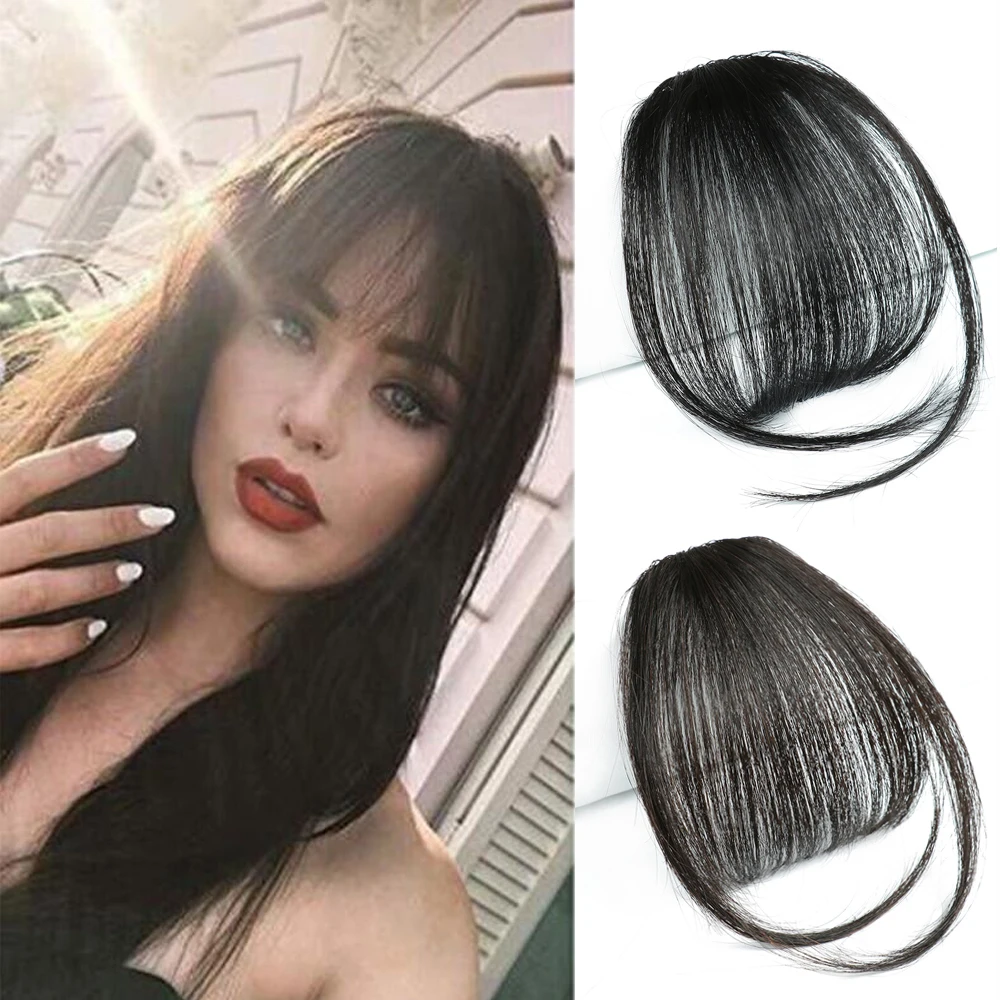 

Chorliss Synthetic Air Bangs Synthetic Fake Bangs Hair Piece Clip In Hair Extensions Blend Hair Clip In Hair Bangs Hairpiece