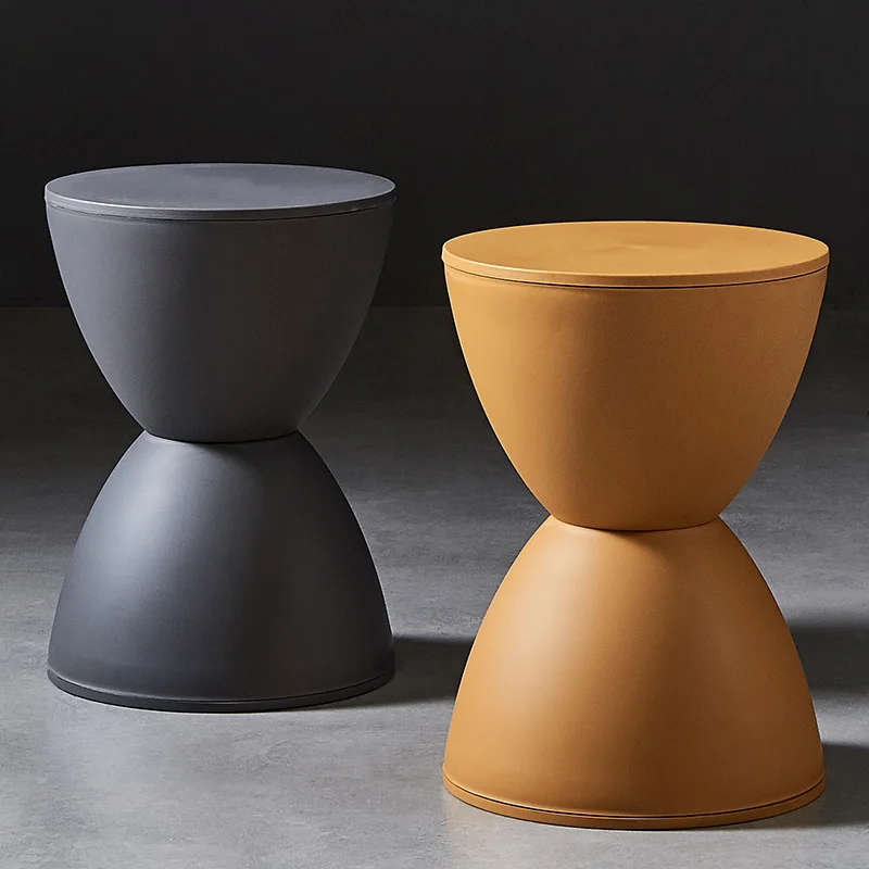 Скандинавский пластиковый табурет круглый для гостиной Современная